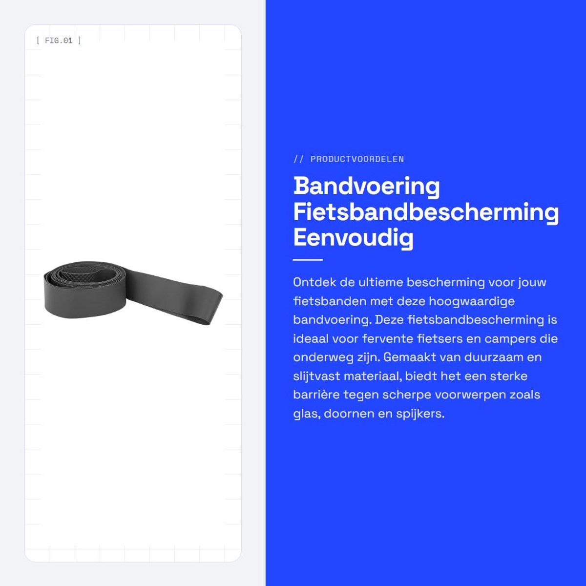 Dailygoods- Bandvoering - Eenvoudig te installeren - Fietsband bescherming - Velglint - Slijtvast materiaal - Lichtgewicht en duurzaam