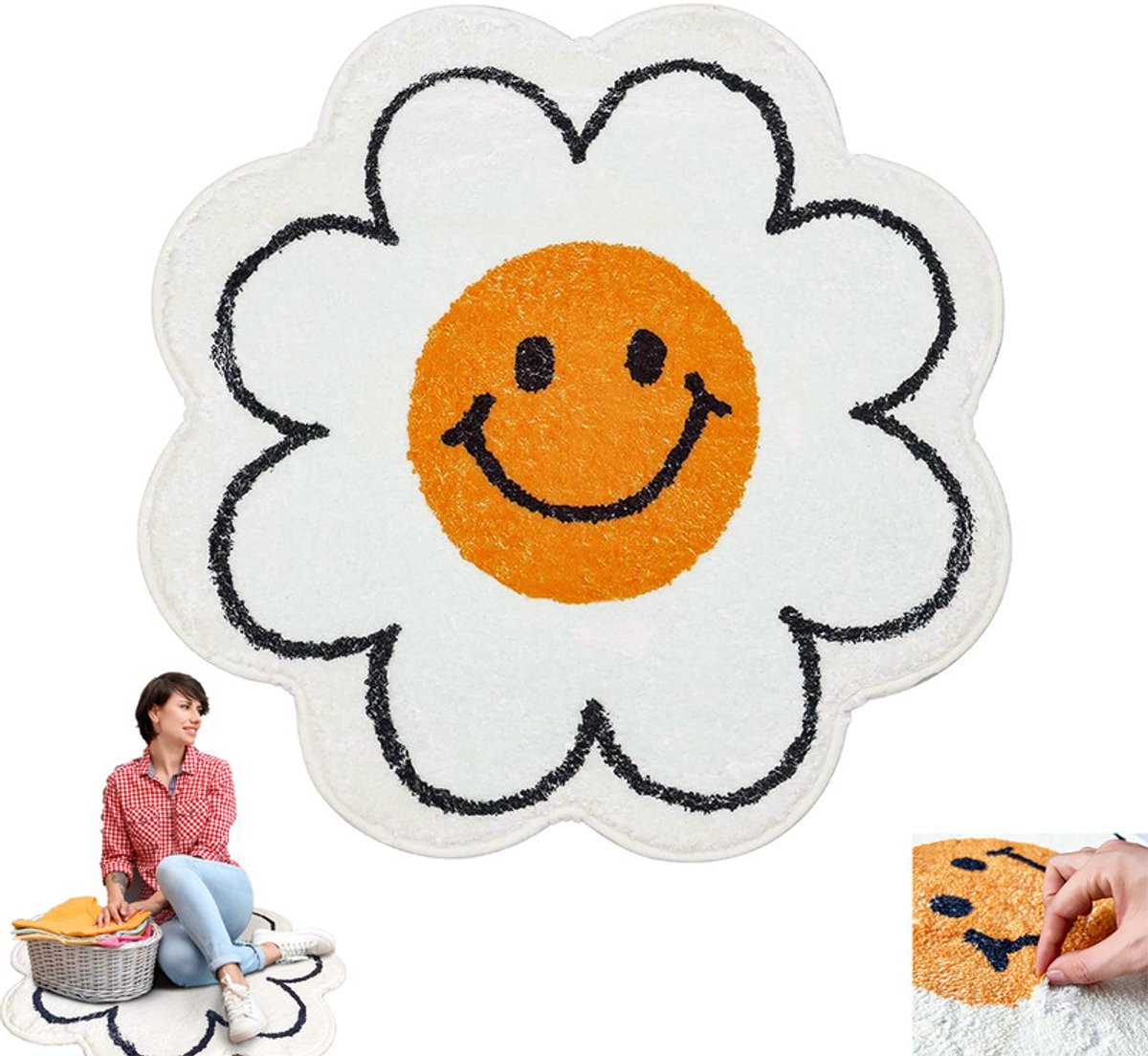 Voetmatten – Karpet – Antislip badkamermat – Absorberend imitatiekasjmier – Geschikt voor 