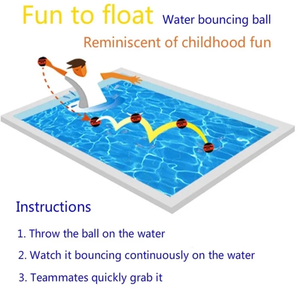 Herbruikbare stuiterbal voor buiten en op het strand – 4-pack – Speelgoed voor zwembad en watersport – Zachte zwembal – Waterspeelgoed voor kinderen en volwassenen-Rood, groen, geel, blauw – foto 5