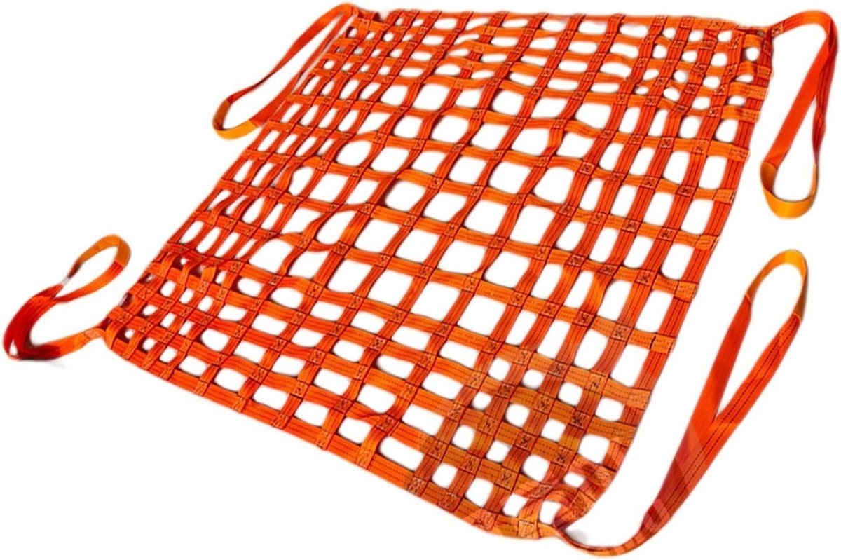 Vrachtnet - Hefnet - Laden en lossen - Hoge sterkte polyester - 3x3m 4t - Zwart