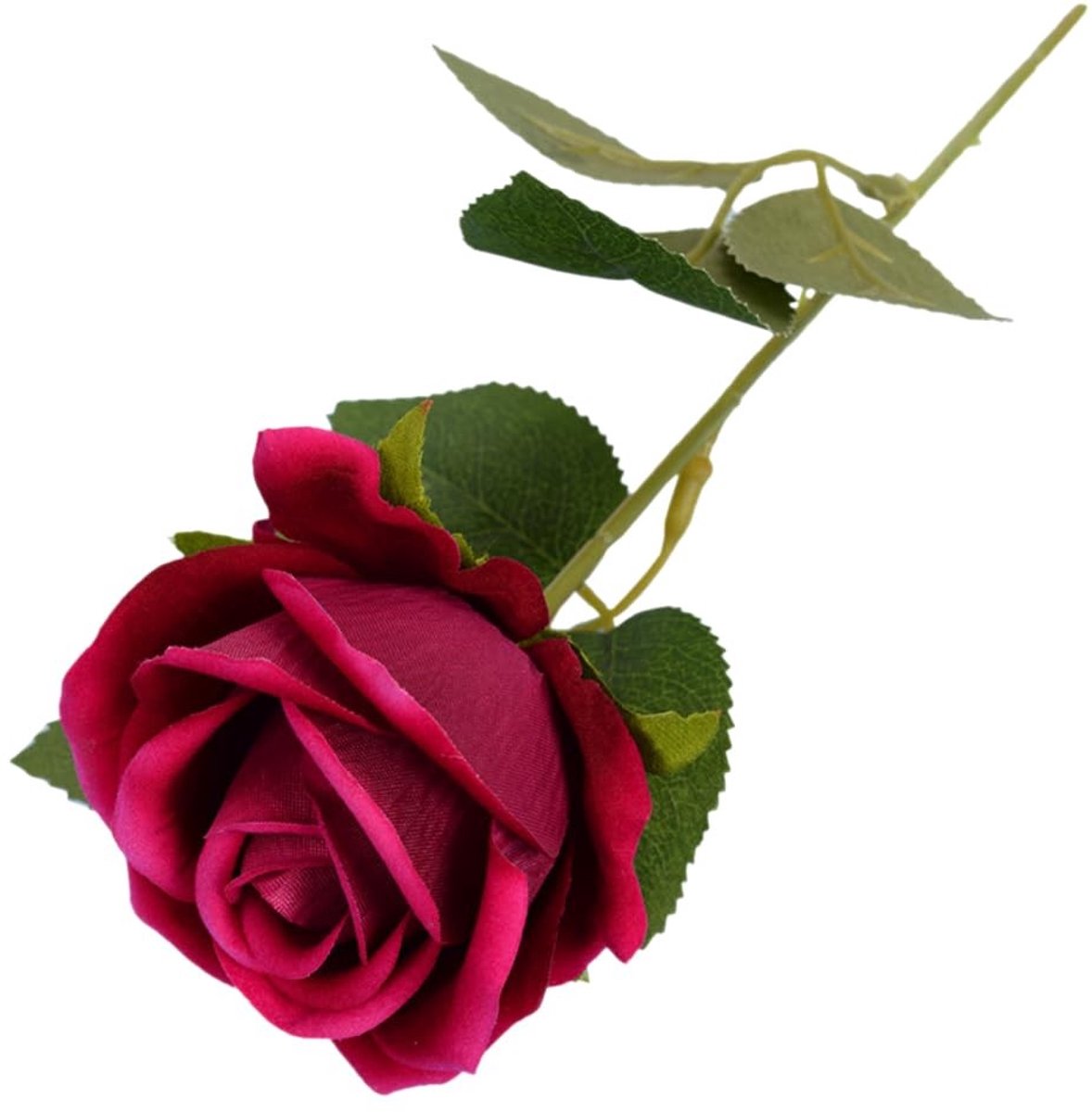 Dailygoods- Kunstrozen 51 cm - 5 Stuks - Fluwelen Rozen - Realistische Bloemen - Bruidsboeket - Decoratie voor Feest/Tuin - Neprozen