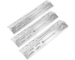 Dailygoods - Denmay 29 tot 43 cm universele branderafdekking voor Enders, Landmann, Charbroil gasgrill, roestvrij stalen verwarmingsplaat, reserveonderdelen voor Burnhard Barbecook, Taino, Proficook, 3 stuks