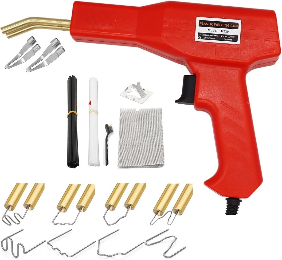 Kunststof Lasapparaat - Hete Nietmachine - Kunststof Repareren - Ergonomisch Handvat - 150W - Set