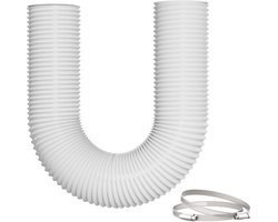 Dailygoods- Afzuigslang Hittebestendig - Ventilatieslang - Afvoerslang Droger - Afvoerslang Mobiele Airco - Ø150mm - 5m met Klemmen
