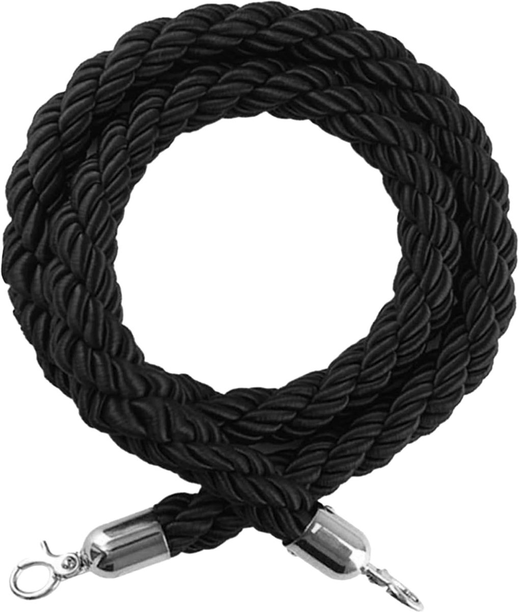 Massa Controle Touw - Entree Touw - Evenementen Organiseren - Gewezen Biertouw - 14 m - Zwart