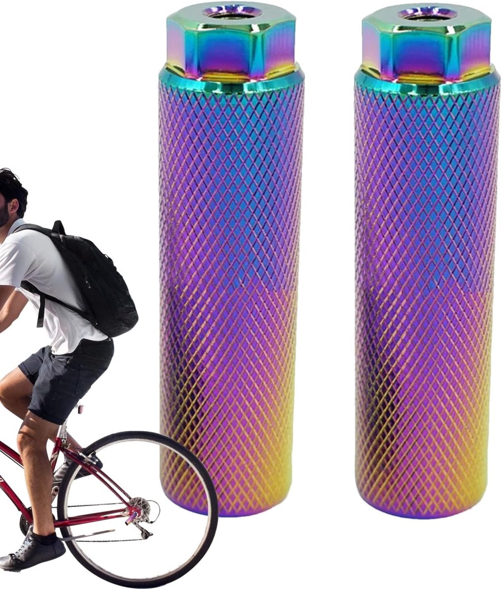 Fiets Voetsteunen - Passagiers Pedalen - Stabiel Rijden - Eenvoudige Installatie - 9mm Gat Diameter - Kleurrijk Aluminium
