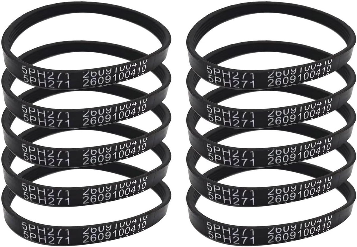 Aandrijfriem Droger V-snaar Trommel Was Drogen Hoge Dichtheid Rubber 10 Stuks Zwart