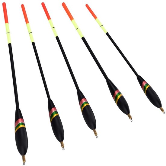 Dailygoods- Visdobberset 5-delig - Flexibele Waggler Drijvers - Perfect voor Forelvissen - Laadvermogen 2,5 g - Sterke Kleuren - Geschikt voor Meer/Rivier/Vijver - Dobbers van Dailygoods — afbeelding 4