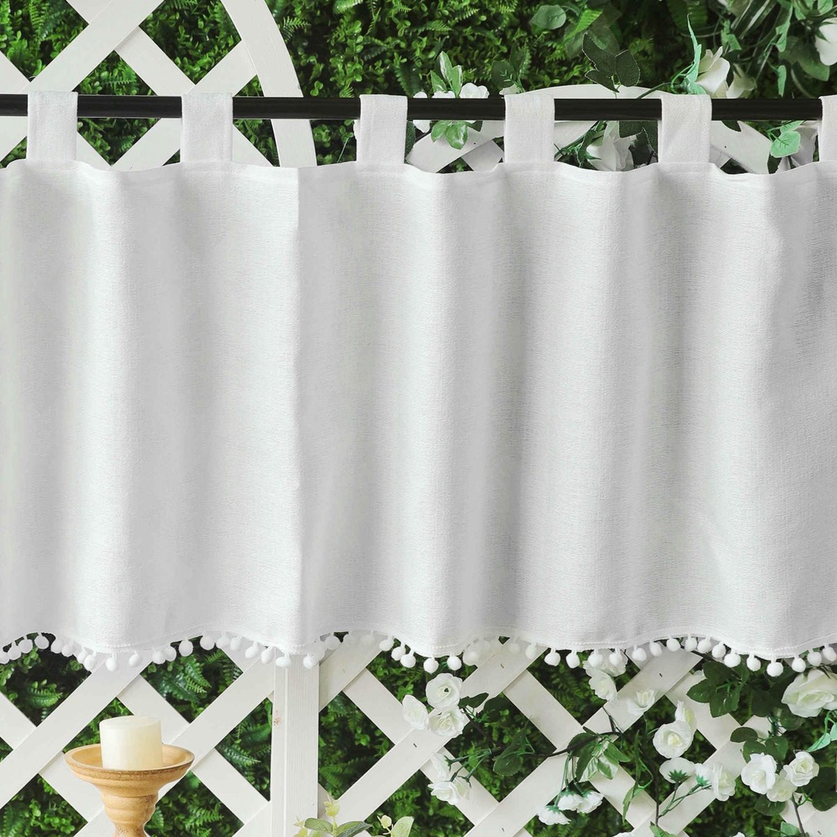 Dailygoods- Keukengordijnen Dikke Garen - Polyester - Halfgordijn - Korte Gordijnen - 60 x 100 cm - Elegant en Duurzaam