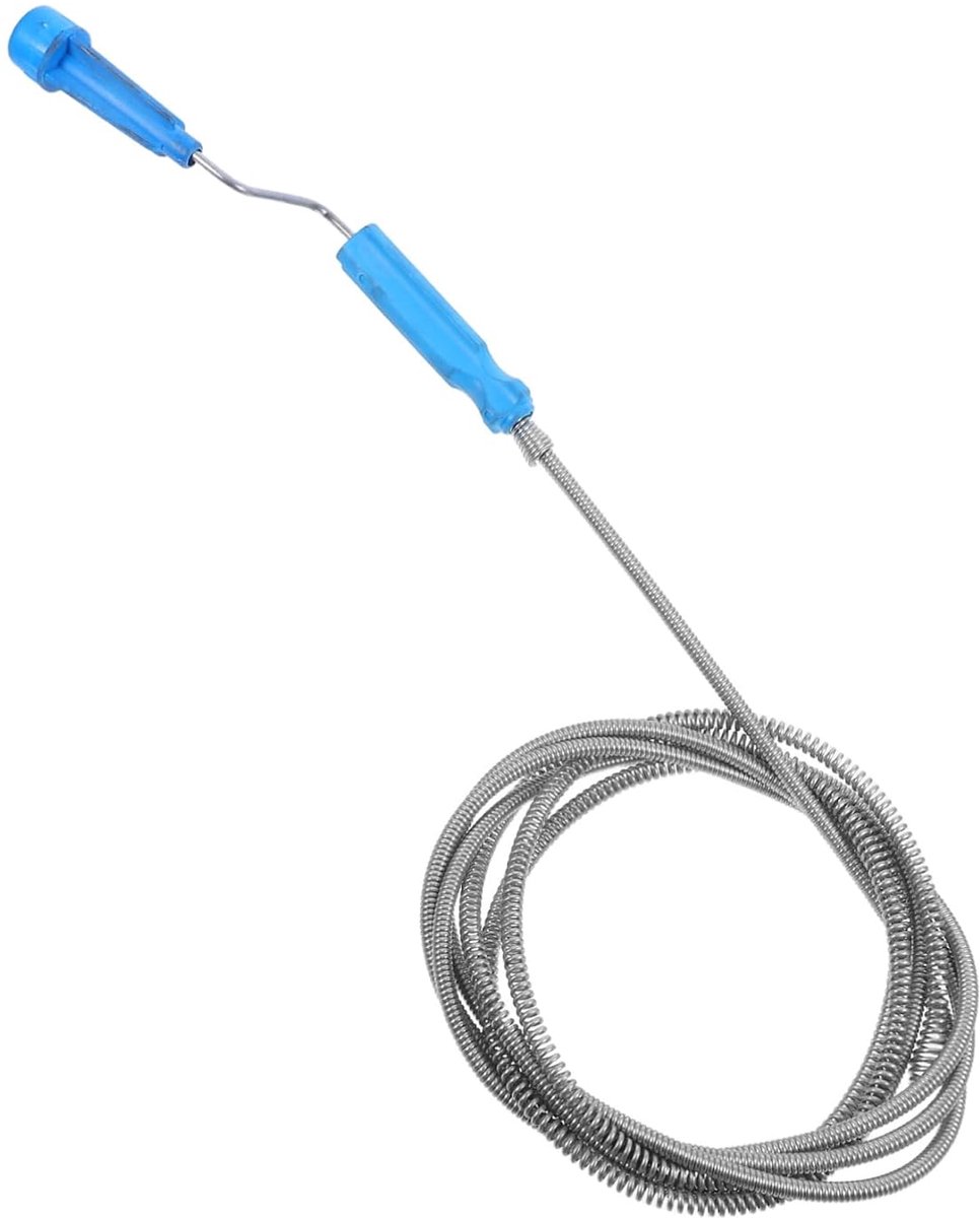 Afvoer Haarvanger - Verstopper Verwijderaar - Snel Leidingen Ontstoppen - Duurzame Staaldraad - 260 cm Lengte - Blauw