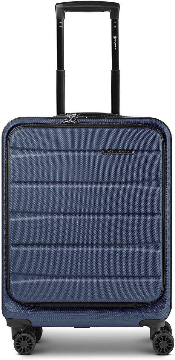 Franky Munich 4.0 4 wielen Cabinewagen 55 cm Laptopvak met uitbreidingsplooi - Harde bagage - TSA slot - dark blue dull