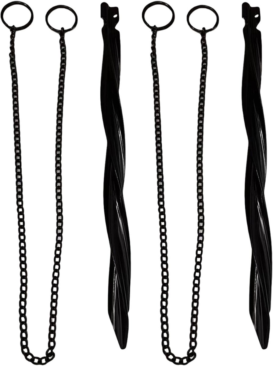 Regenketting Houders - Afvoer Accessoires - Water Leiding - Duurzaam Materiaal - 2 Stuks - Zwart