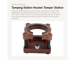 Dailygoods- Tamper Station Houten - Koffiefilterhouder 51/53/58mm - Antislip Basis - Eenvoudig te Bedienen - Netjes en Handig - Koffiehouder