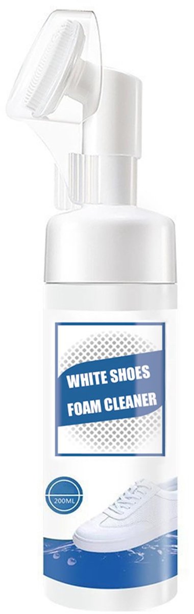 Dailygoods - 200 ml sneakerreiniger met geïntegreerde borstel, schoencrème wit, schoenreiniger, schoenverzorging, witte schoenen, sneakerverzorging, wit, voor het reinigen van schoenen, wit