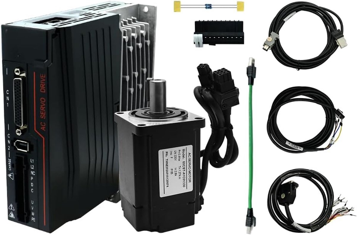AC Servomotor - Precisie Motor - Hobbybouw Projecten - Hoge Nauwkeurigheid - 400 Watt - Zilver