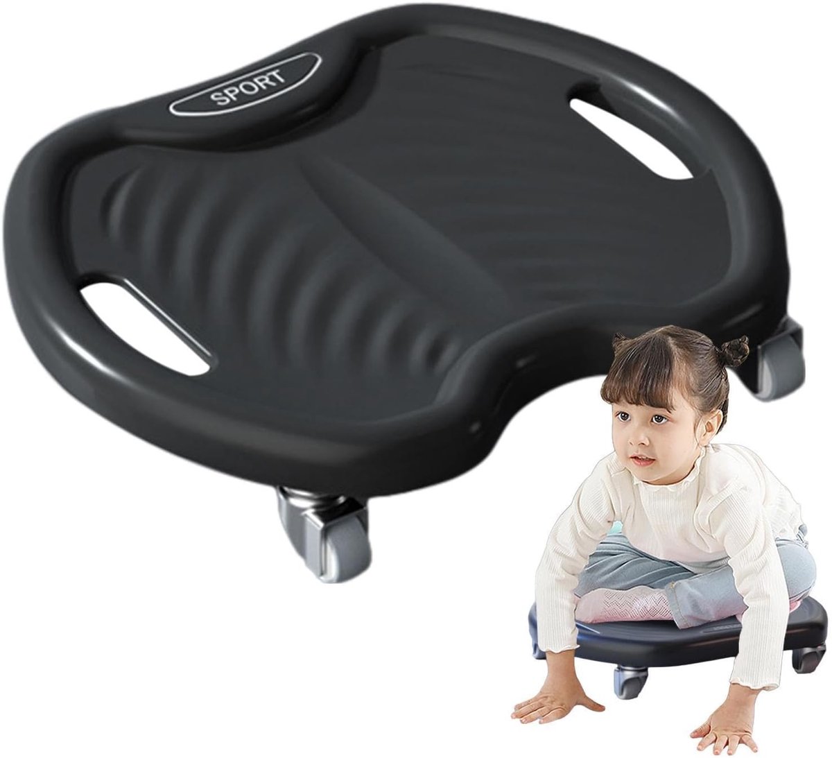 Oefenroller Wielen - Buikwiel Kernrol - Core Training - 360 Graden Scroll - 4 Wielen - Zwart
