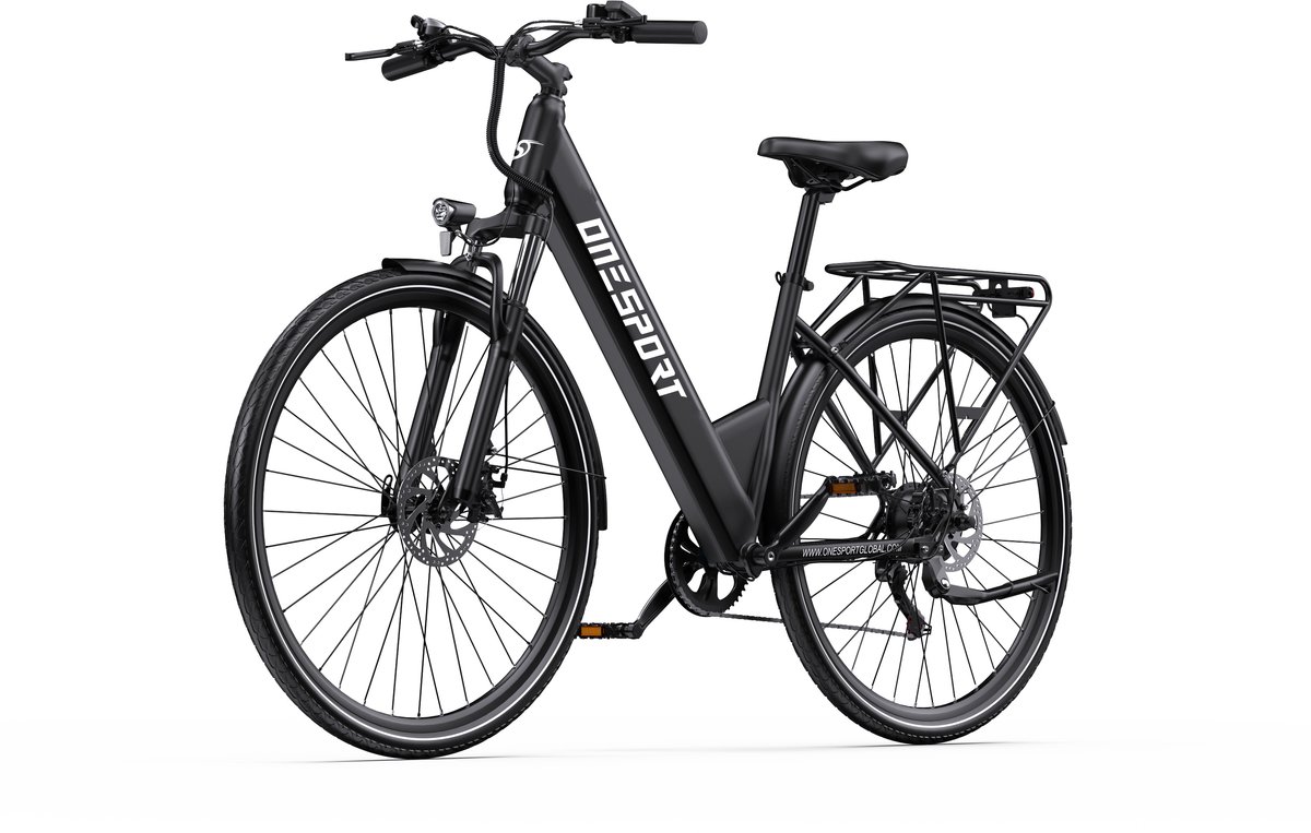 ONESPORT OT12 E-bike - 25 km/u - 27.5inch - 40km actieradius - 250W motor - 36V 13Ah accu - grijs