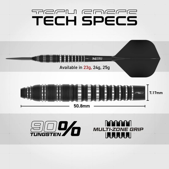 Red Dragon Sable Black Torpedo Switch Point 90% - Dartpijlen — afbeelding 4