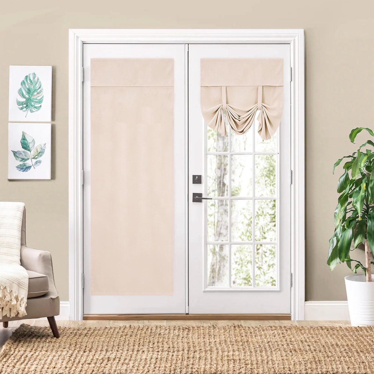 Dailygoods- Balkondeurgordijn verduisterend - Verduisteringsgordijn zonder boren - Ideaal voor privacy - Zelfklevend - Verstelbaar - 66 x 173 cm