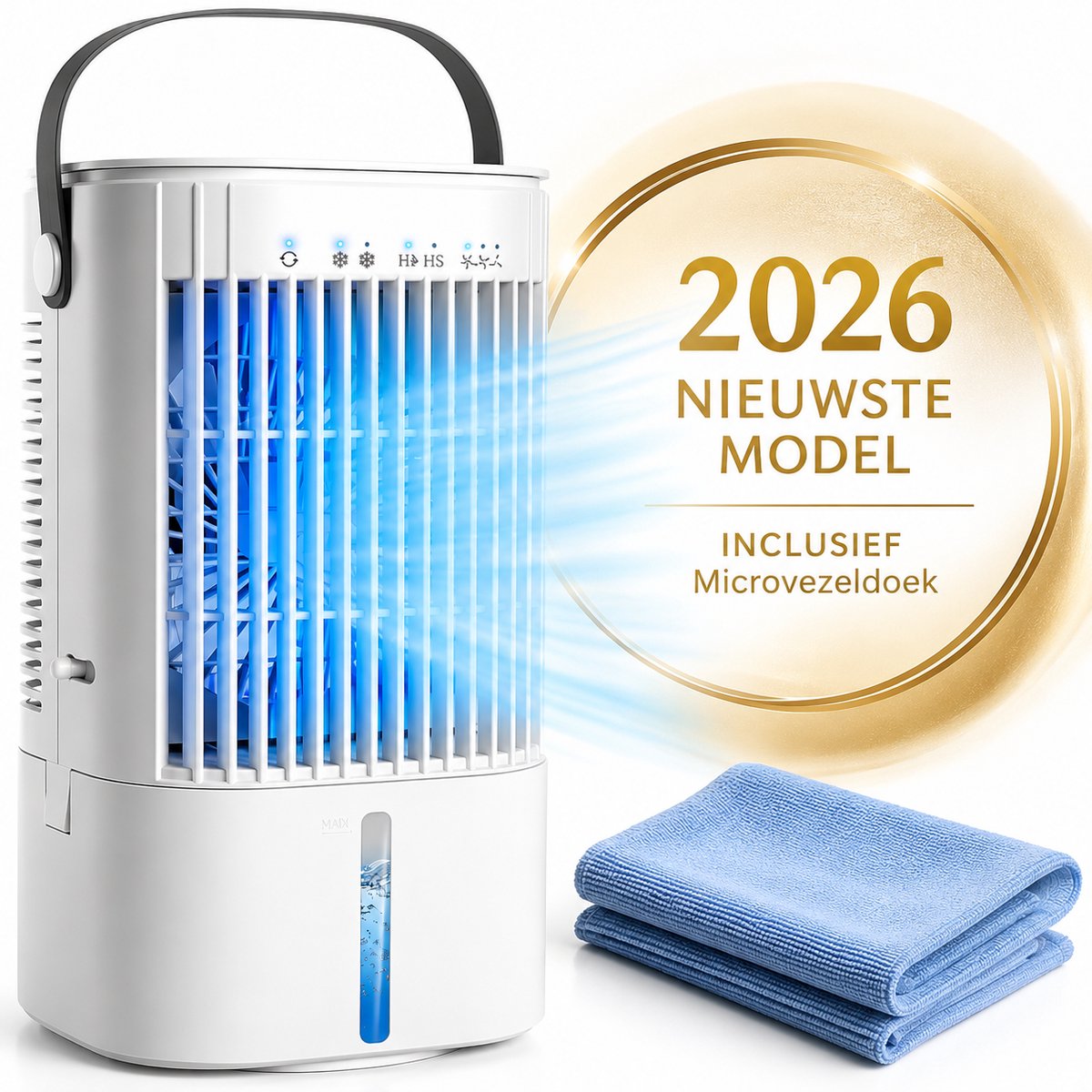 Mobiele Airco Zonder Afvoer - Mobiele Airco Zonder Slang - Compact En Zuinig - Ideaal Voor Koeling In Slaapkamers Of Kleine Kantoren