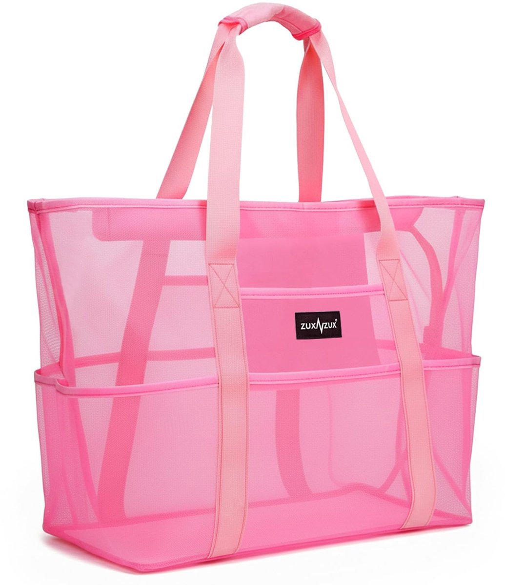 Dailygoods- Strandtas Waterdicht - Opvouwbare Zwemtas - Grote Capaciteit 38L - Zanddicht - 7 Buitenzakken - Ideaal voor Vakantie/Sport