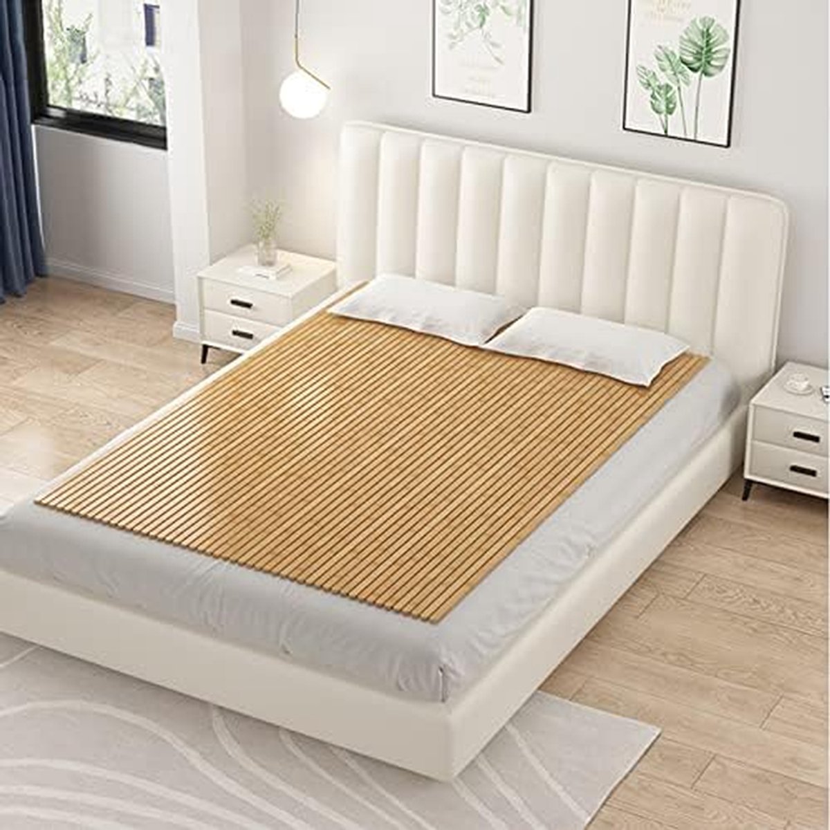Bamboe Bed Bodem - Matras Ondersteuning - Verbeter Slaap - Natuurlijk Materiaal - 0.5x1.2M - Natuurlijk