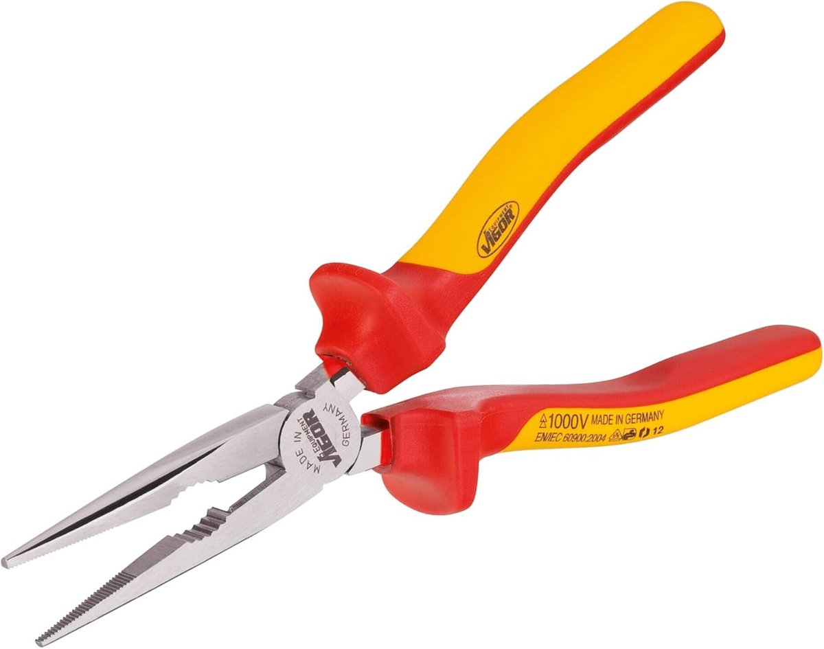 Ronde Tang - Platte Tang - Klus Klussen - Ergonomische Greep - 200 Millimeter - Meerkleurig