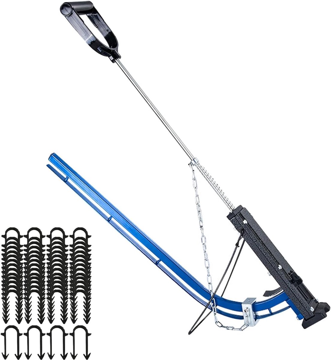 Vloerverwarmingspijptacker - Nietpistool Clips - Vloerverwarming Installeren - Aluminiumlegering Constructie - 300 Nietjes - Grijs