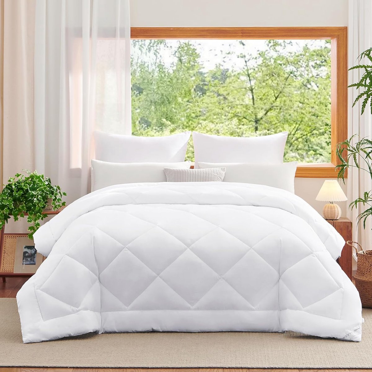 Microvezel dekbed 220x240 cm - 4-seizoenen comfort met zachte afwerking