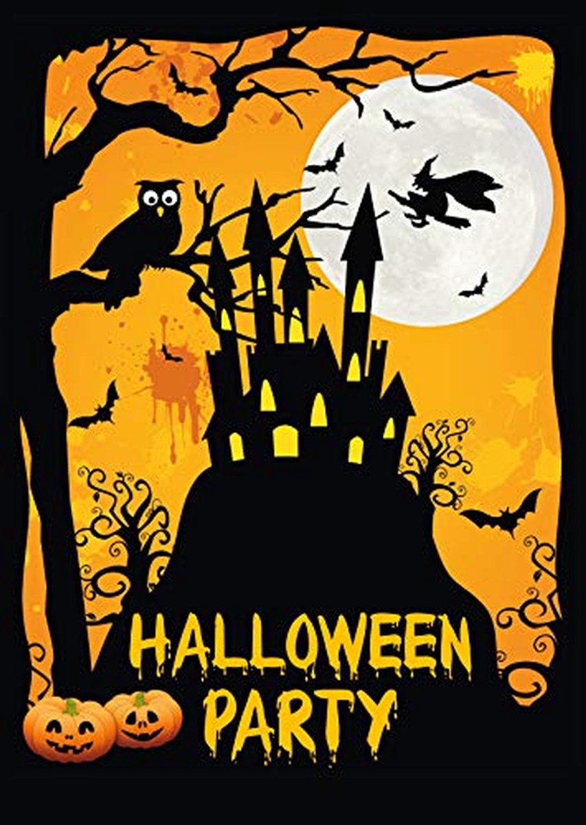 Uitnodigingskaarten Halloween - Feestkaarten Griezel - Feest organiseren - Stevig karton met uv-lak - 12 stuks DIN A6