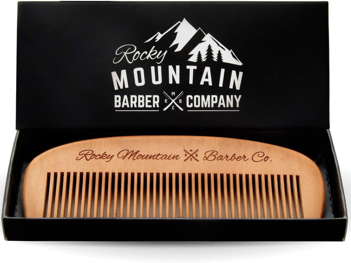 Houten Kam - Baardkam Styling - Haar Verzorgen - Antistatisch Ontwarren - 14 x 5 x 1 cm - Houtkleur