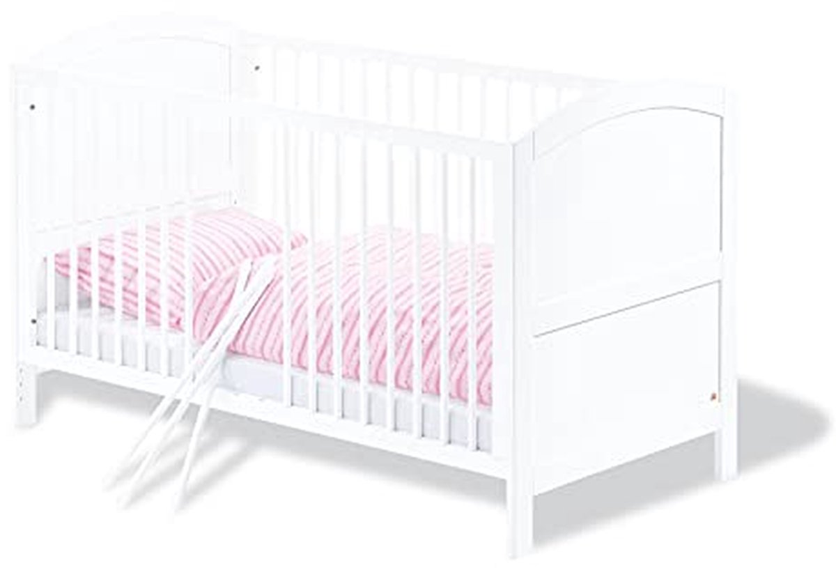 Kinderbed - Baby ledikant - Veilige slaap - Ombouwbaar naar junior - 140x70 cm - Wit