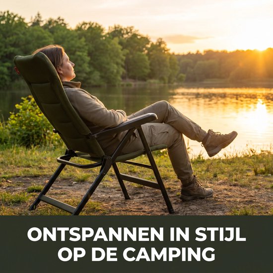 Happy Rhino - Campingstoel Rila L - Vouwstoelen - Groen - 5,3kg - 3D mesh - 44 x 53 x 48 cm van Happy Rhino — afbeelding 4