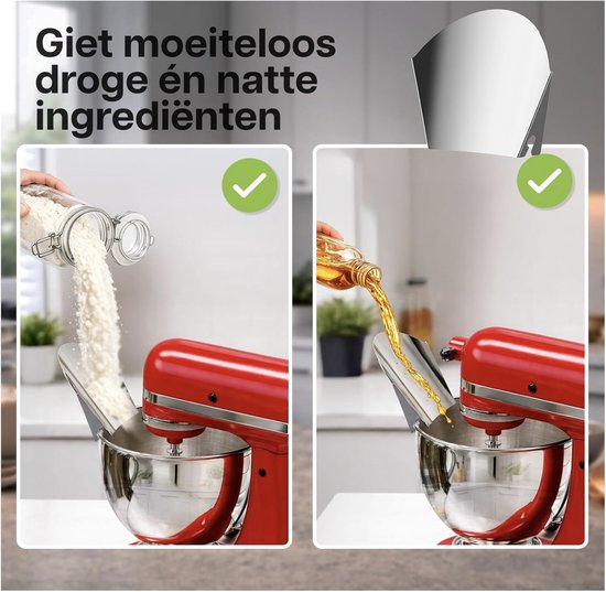 KitchenAid Accessoireset (RVS) - Geschikt voor 4.3L & 4.8L Tilt-Head Keukenmachines (Artisan / Classic) - Vaatwasmachinebestendig van KitchenAid — afbeelding 3