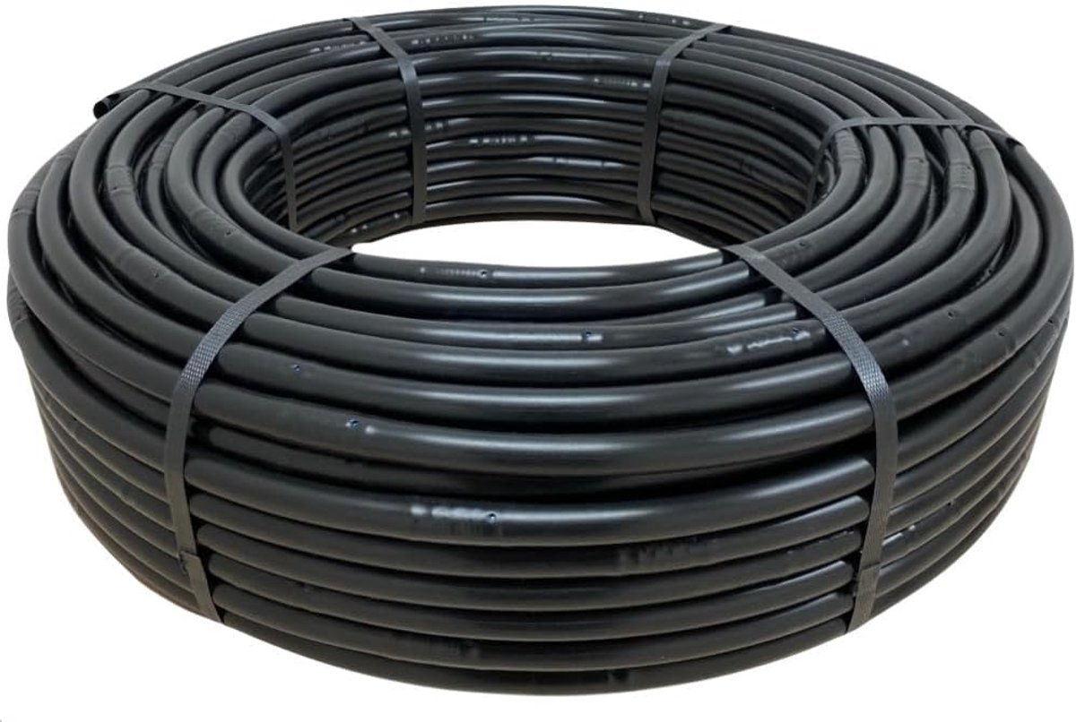 Druppelslang - Irriatie slang - Gazon bewateren - Zelfreinigende vleugels - 50 meter - Zwart