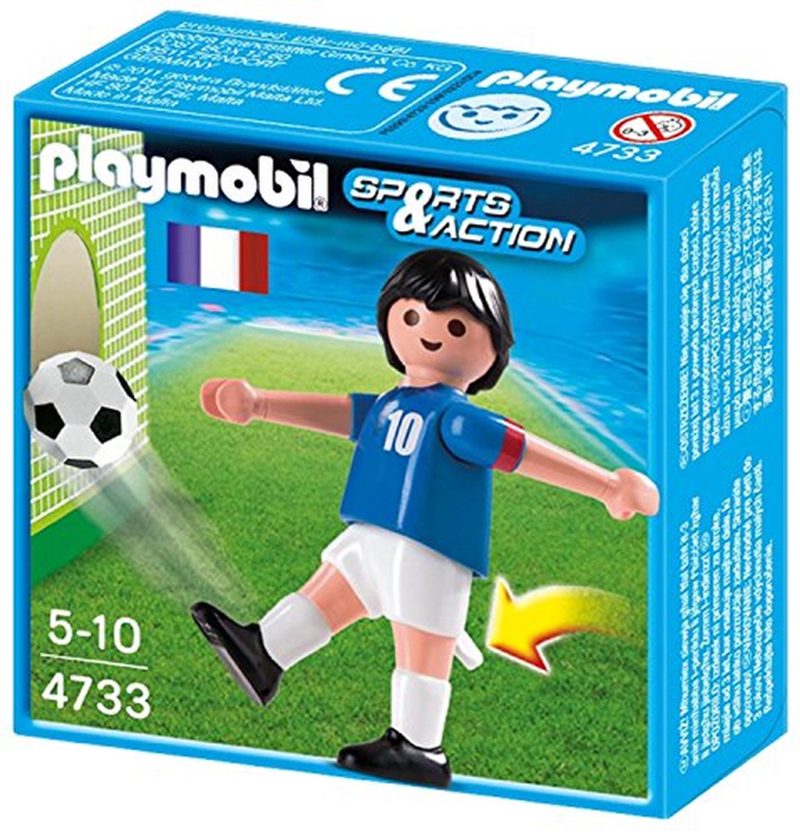 Voetbalspeler Figuur - Sport Actie - Buitenspelen - Met Kickfunctie - 1 Stuk - Blauw