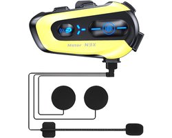 Motorhelm Headset - Communicatie Systeem - Groep Reizen - Ruisonderdrukking - 300m Bereik - Zwart