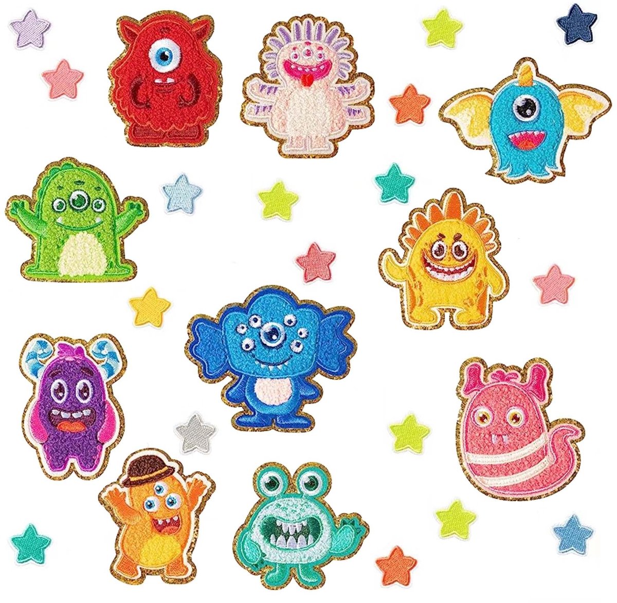 Dailygoods- Opstrijkpatches - Applicatie voor Doe-Het-Zelf - Textielstrijkpatches - Strijkpatches voor Kleding - Creatieve Patches - Eenvoudig aan te brengen - Textielpatches