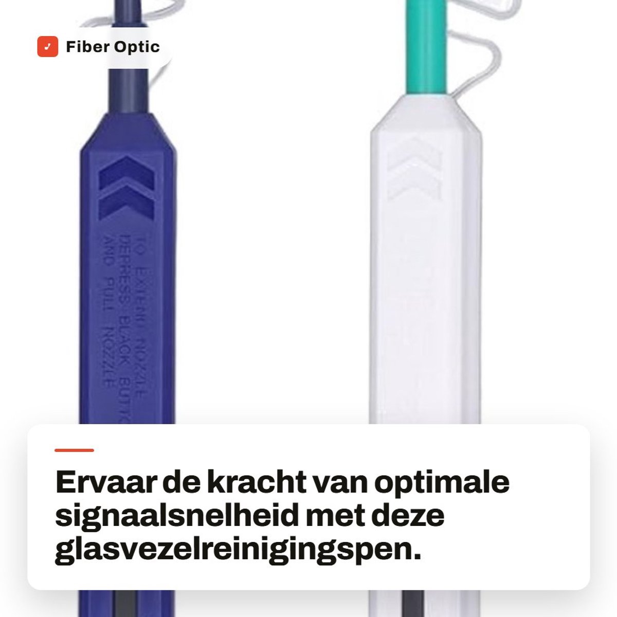 Dailygoods- Glasvezelreinigingspen Klein en Draagbaar - Fiber Optic Connector Cleaner - Signaalsnelheid Verbeteren - Schone Uiteinden - Tipreiniger - Krachtige Prestaties
