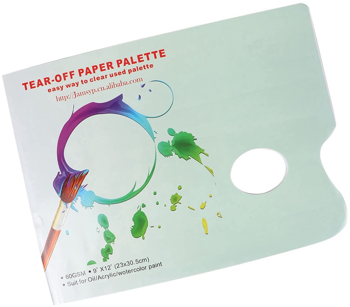 Dailygoods- Palet 30 Vellen - Afneembaar - Waterbestendig - Compact - Draagbaar - Gemakkelijk Te Mengen - Verfpalet
