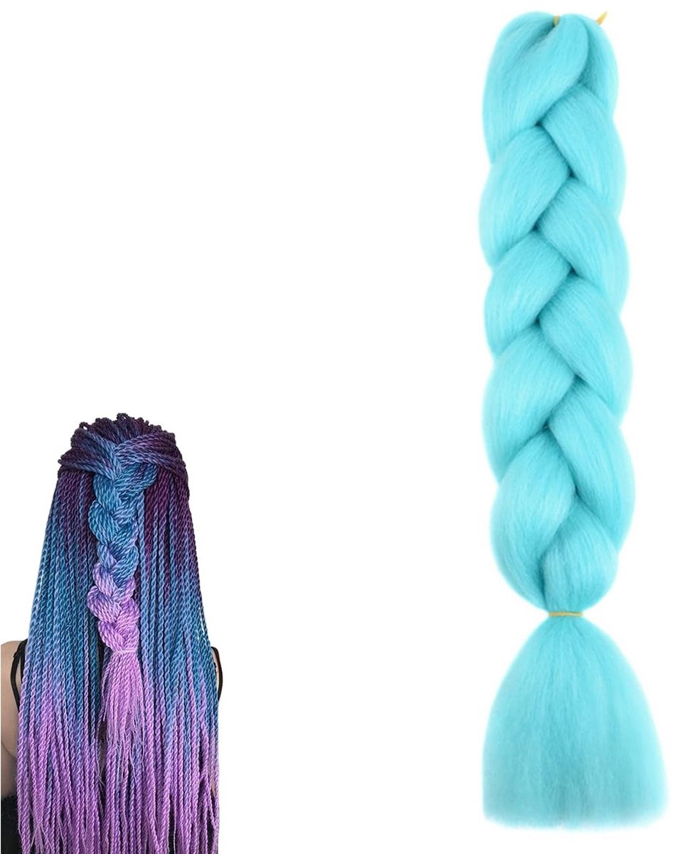 Dailygoods- Vlechten Jumbo - Synthetische Haarverlenging - Kunsthaar - Afro-haar voor Vlechten - Blauw - Vrouwen - Haarextensions