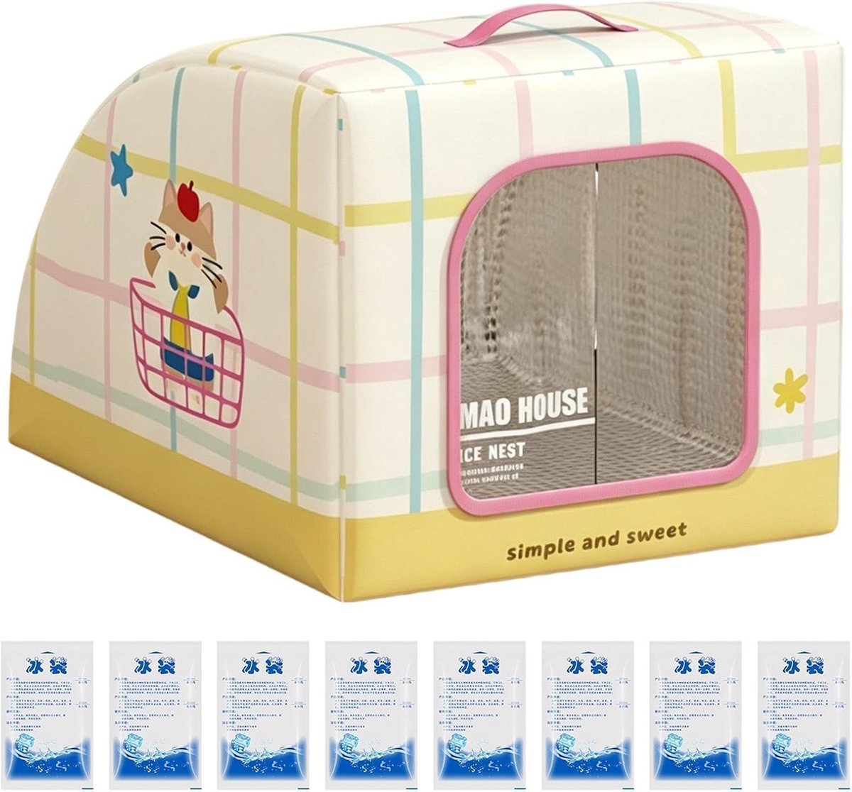 Verkoelend Kattenhuis - Zomer Onderkomen - Huisdier Koel Houden - Geïsoleerde Aluminiumfolie - 40 cm Lengte - Grijs