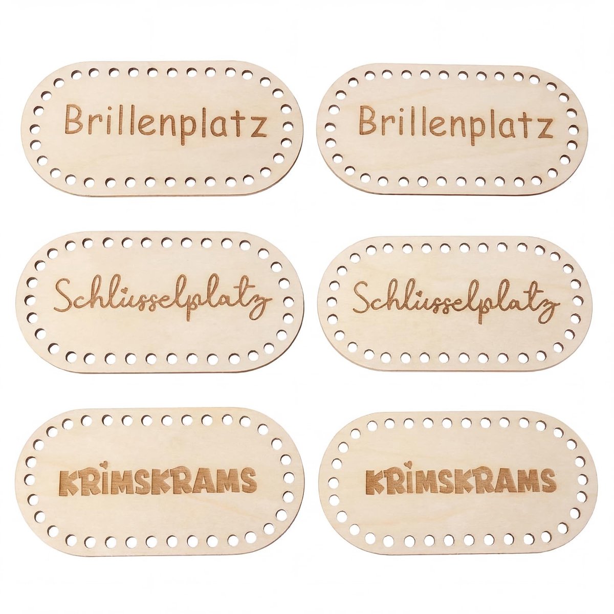 Dailygoods- Mandbodem Houten Vloer - 6-delige Set - Geperforeerde Platen - Doe-het-zelf Op