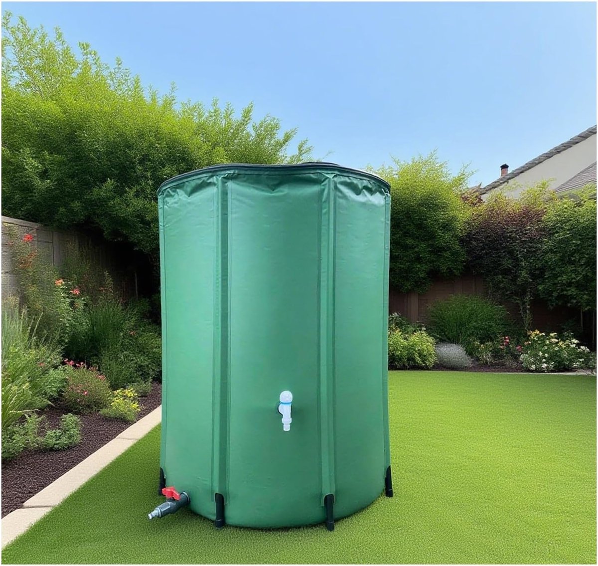 Regenton - Wateropslag vat - Water opvangen - Met filterontwerp - 100 Liter - Groen