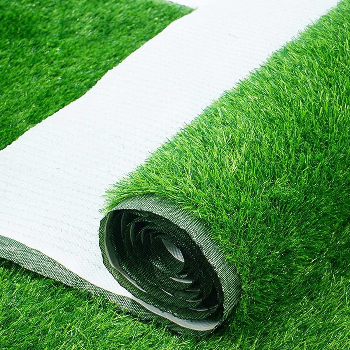 Kunstgras Gazonmat - Kunststof Tapijt - Decoratief Gebruik - Met Drainagegaten - 12 x 5 m - Donkergroen