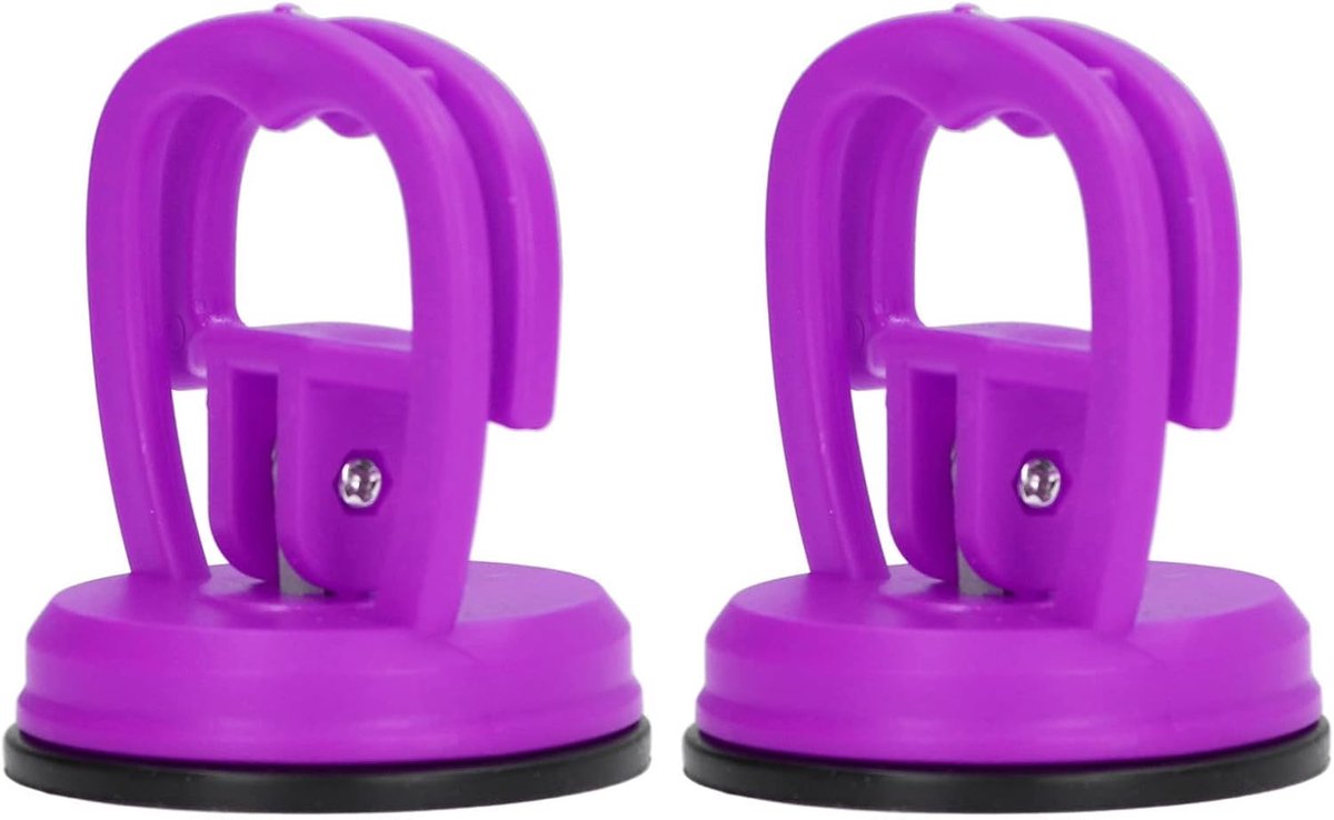 Zuignap Trekker - Reparatie Tool - Voorwerpen Verplaatsen - Ergonomisch Ontwerp - 2 Stuks - Paars