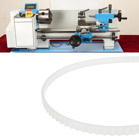 Dailygoods- Timing Belt 1.5M x 94 Tanden - Polyurethaan - 6mm Breedte - 2-Pack - Eenvoudig te Vervangen - Geschikt voor 8x14 Mini Draaimachines - Lathesnaar van Dailygoods — afbeelding 3