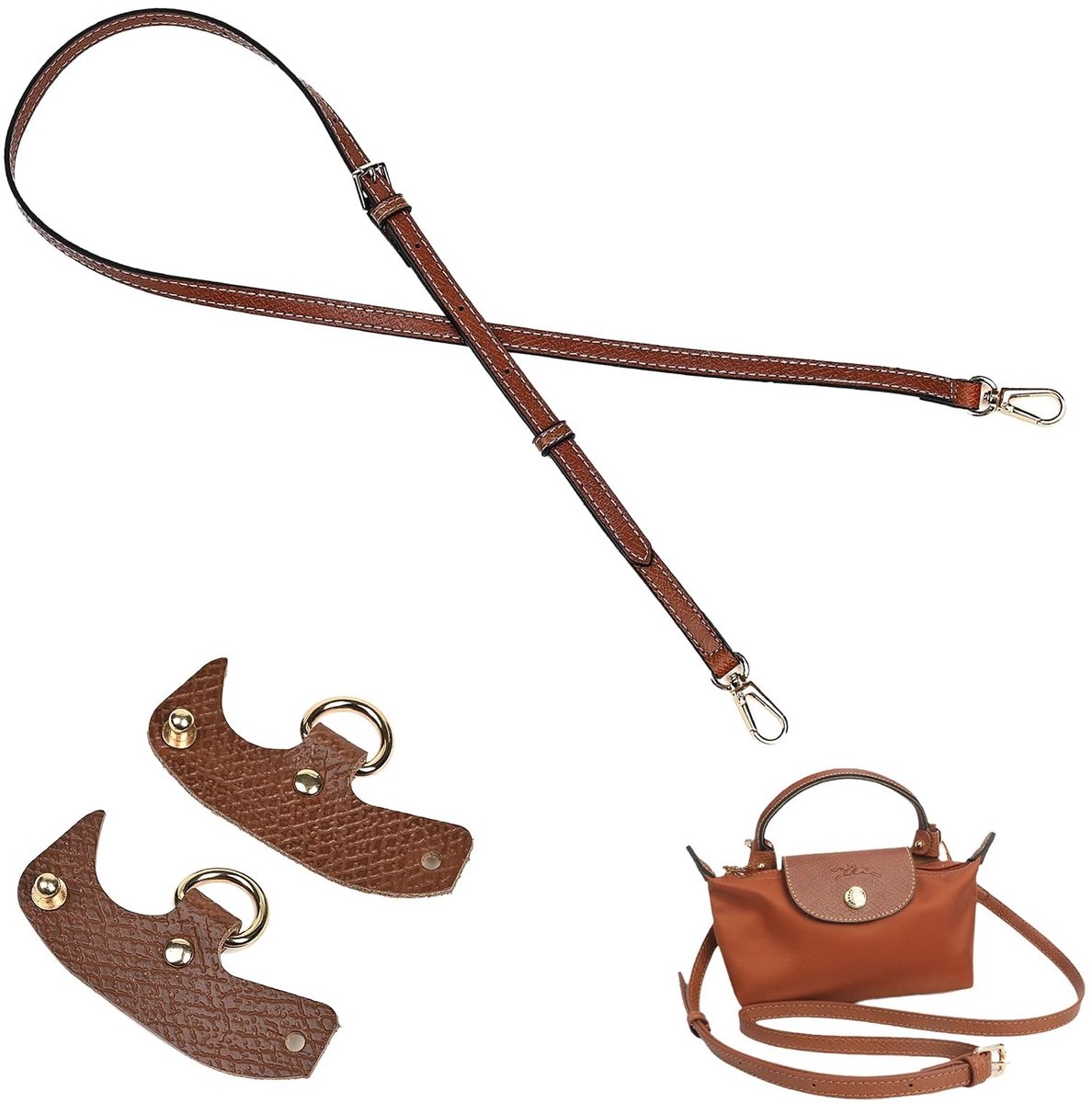 Dailygoods- Schouderriem Verstelbaar - Lederen Tassenriem - Schouderband voor Dames - Comfortabele Ervaring - Eenvoudige Installatie - Duurzame Sluitingen