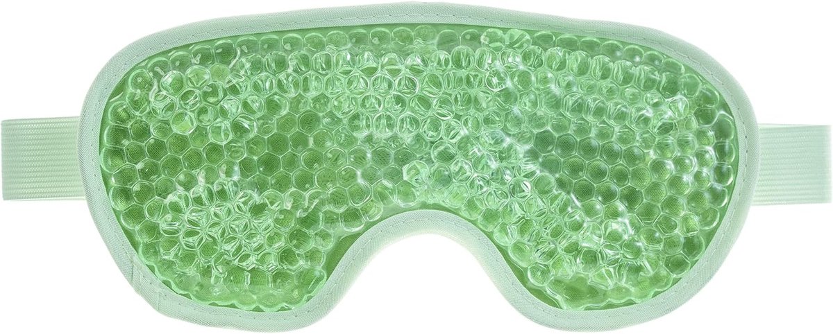 Oogmasker Gel Kralen - Therapeutisch Masker - Ontspanning Ogen - Verkoelend en Verwarmend - 20 x 9 cm - Groen