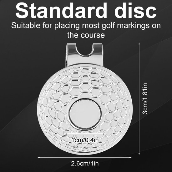 Allecto - Golfbalmarkeringshoedclips - Magnetische Balmarkering - Sterk en Betrouwbaar - Zilver - Golfaccessoires voor Petten en Handschoenen - 6 S... van Allecto — afbeelding 5